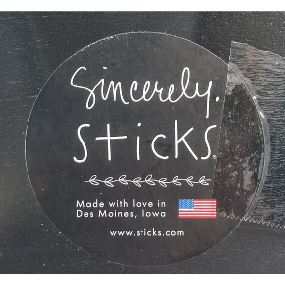 Sincerely Sticks "Big Time" Square Clock 9 Inch x 9 Inch Made In Iowa - Picture 4 of 5